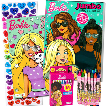 Bendon Barbie Coloring and Activity Book Set for Kids Toddlers - Set of 2 Books with Stickers and More