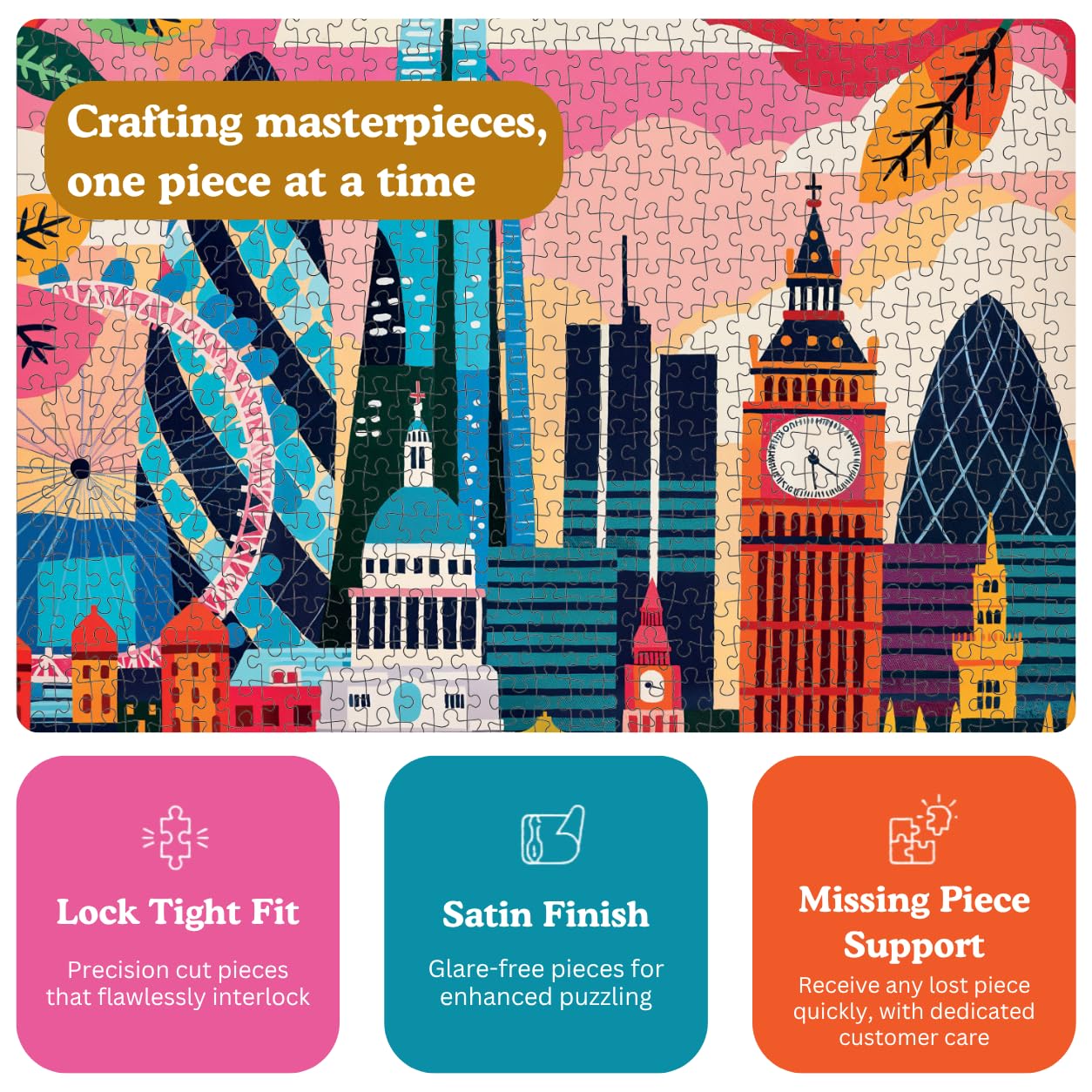 Cross & Glory | 1000 Piece Jigsaw Puzzles for Adults | Colourful London