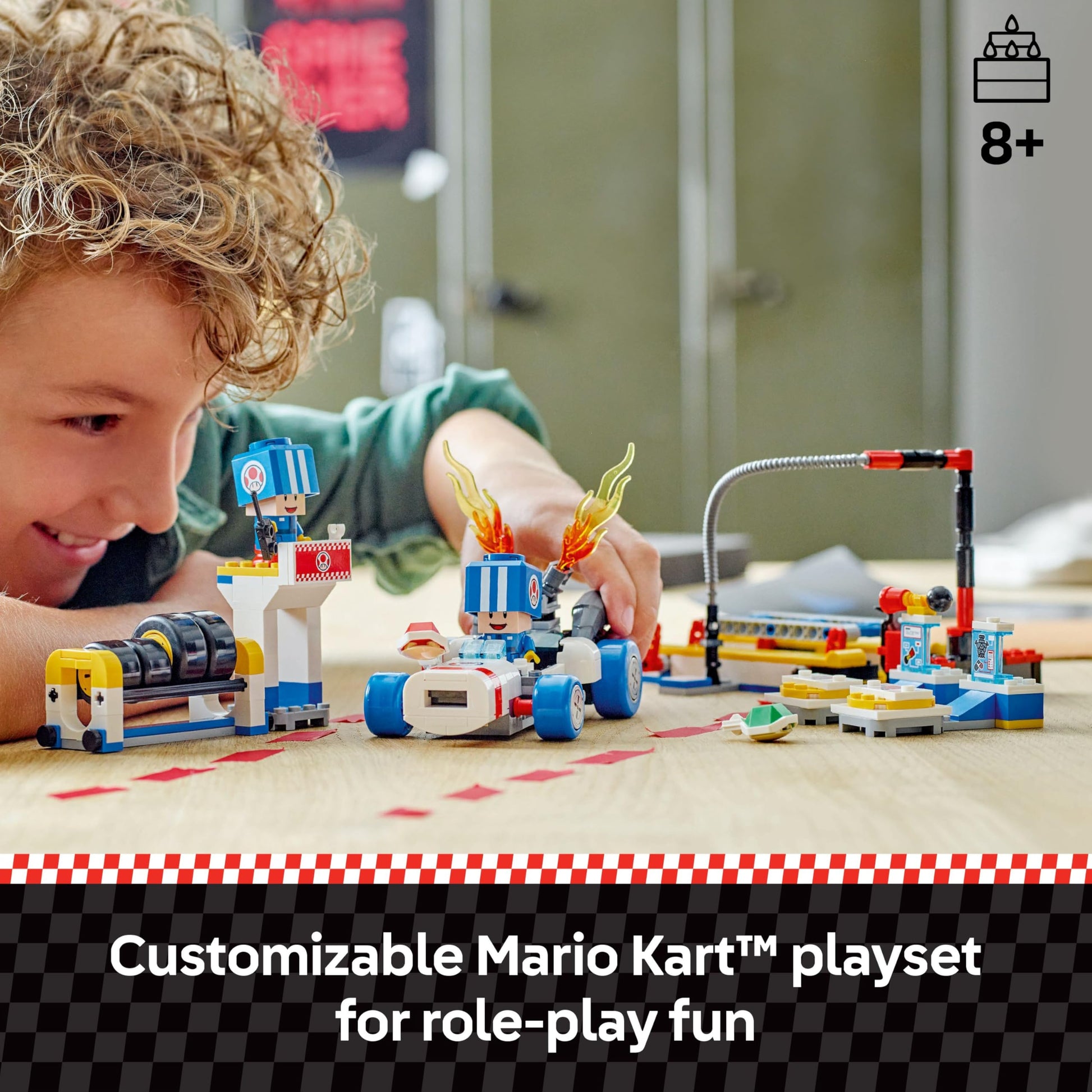 LEGO Super Mario: Mario Kart Toad's Garage - Nintendo Toy Building Set for Kids, Boys & Girls, Ages 8+ - Collectible Mario Kart Toy for Fans with 2