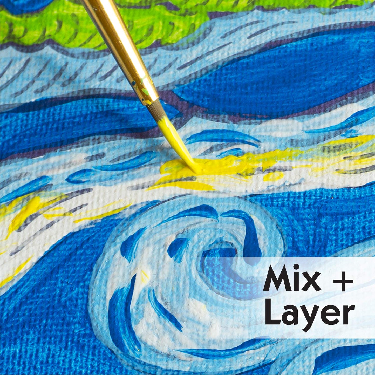Faber-Castell Paint by Number Museum Series - Vincent Van Gogh, The Starry Night - Paint by Numbers for Adult Beginners & Young Artists (Packaging May