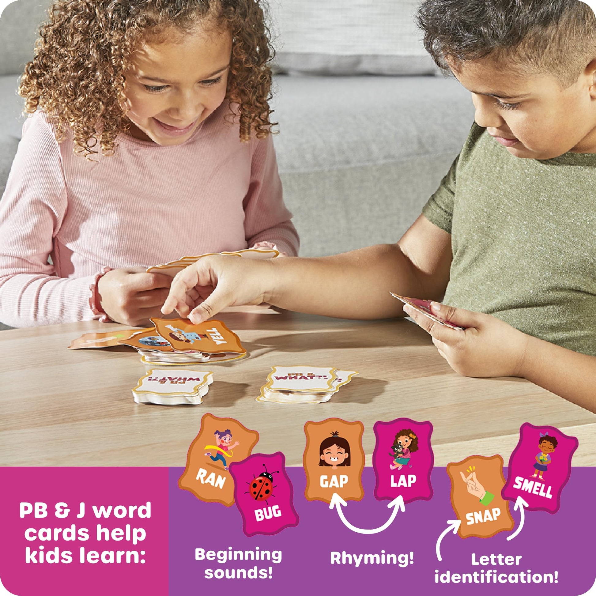Learning Resources PB & What?! - Learn to Read Rhyming Games for Kids, Literacy Phonics Game, Elementary Classroom Matching Games, Learning Game