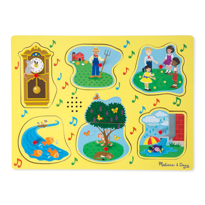 Melissa & Doug Nursery Rhymes 1 Light-Activated Sound Puzzle - 6 Pieces
