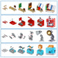 MAX Build More Premium Home Collection 2 Pack (Books & Lamp) by ZURU - Novelty Unboxing Toy & Building Brick Collectible Minis with 282 Pieces