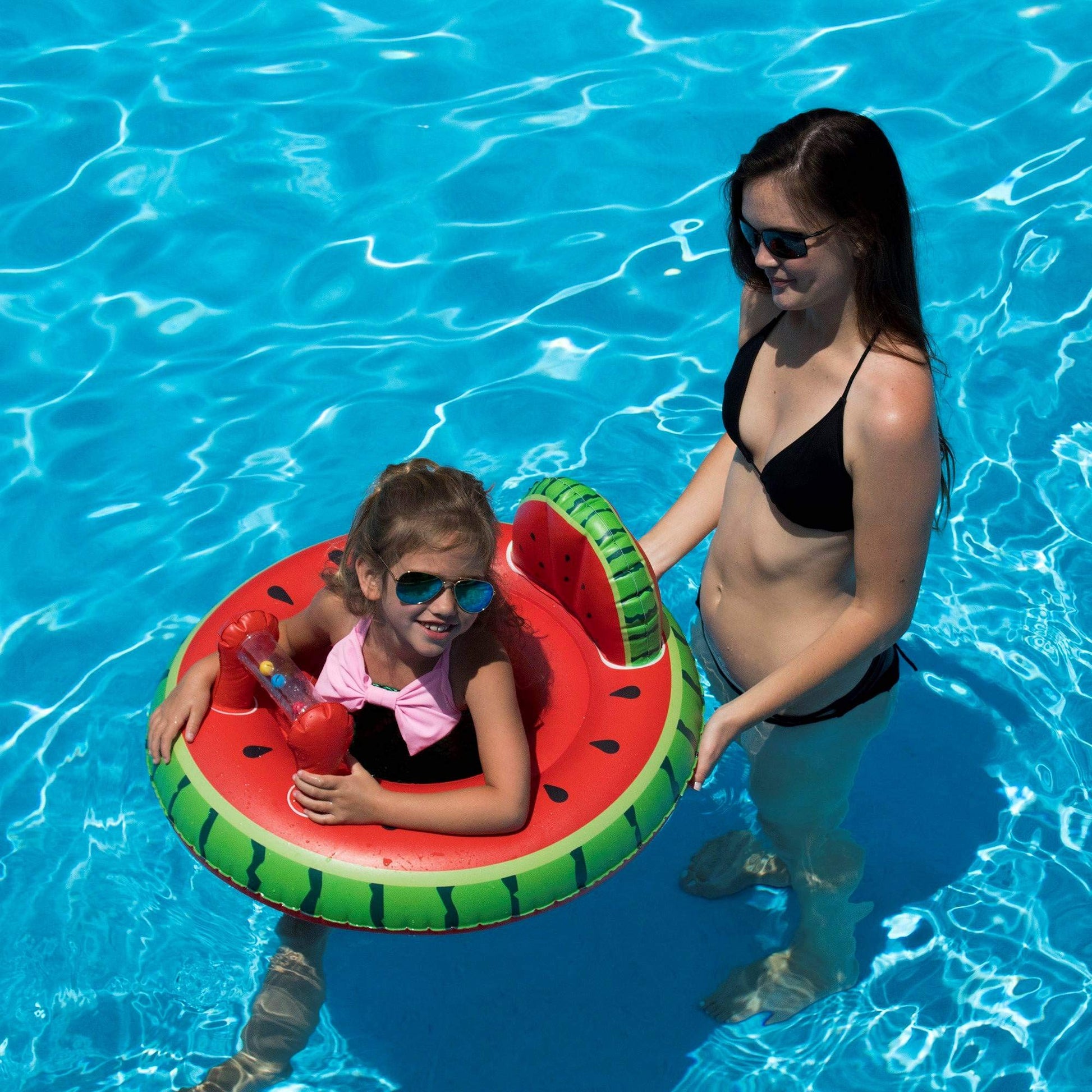 SWIMLINE | Inflatable Baby Pool Float Seat with Leg Holes | 28"| Watermelon