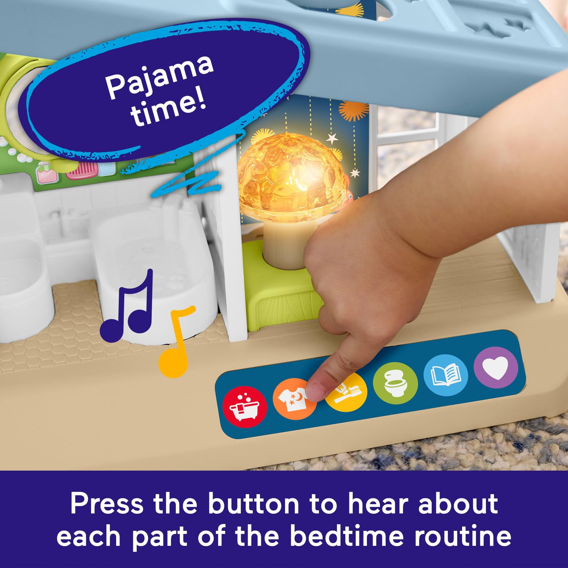 Fisher-Price Toddler Toys Big Little Feelings Bedtime Routine Kit, 4-Piece Set of Activities & Parenting Tips for Kids Ages 18 Months+