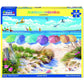 White Mountain 1000 Piece Jigsaw Puzzle Fun Summer Beach, Rainbow Umbrellas