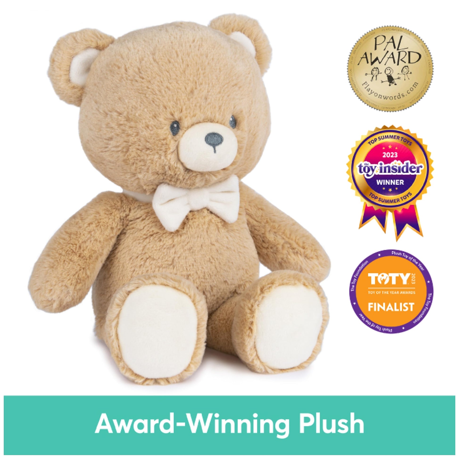 GUND Baby Sustainably Soft Clove 13” Teddy Bear with Bow Tie