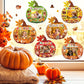BLSUREFYX 36 Sets Fall DIY Picture Frames Craft Kit 6.8 x 6.3 Inch Autumn Pumpkin Photo Frames Ornaments with Autumn Stickers for Thanksgiving