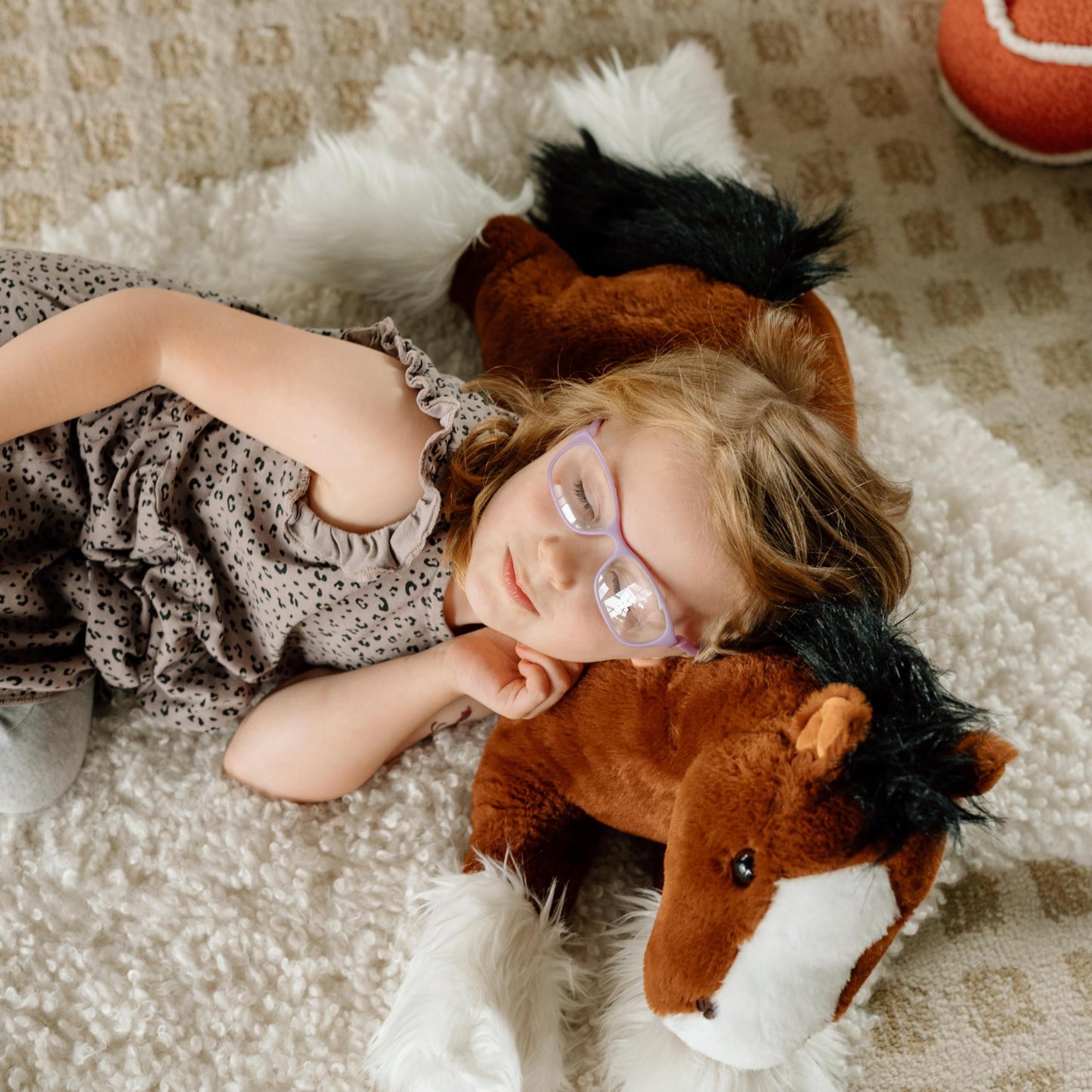 The Petting Zoo Clydesdale Horse Stuffed Animal Plushie, Gifts for Kids, Wild Onez Barnyard Animals, Brown Horse Plush Toy, Jumbo 27 inches
