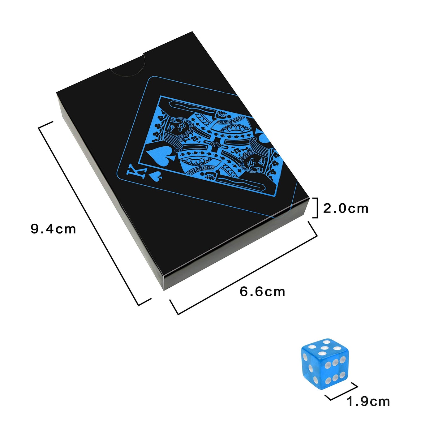 FNODGOING Poker Playing Cards Dice Sets Poker Table Cards PVC Stacking Cup Dice Grade AAA Precision Casino Craps Dice with Razor Edges and Corners
