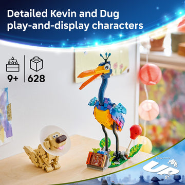 LEGO Disney and Pixar Kevin & Dug Building Toy - 'Up' Movie Set for Girls & Boys, Ages 9+ - Disney Gift for Kids & Fans - Kids Bedroom or Desk Decor