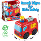 Small World Toys Fire Truck Toy: Interactive Press-to-Go Fire Trucks for Toddlers 1-3, Pretend Play Rescue Vehicle, Fire Engine Toy Gifts for Boy