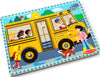 Melissa & Doug The Wheels on The Bus Song Puzzle - 8-Piece Wooden Peg Puzzle with Light-Activated Sounds, Music Learning Toy for Toddlers and