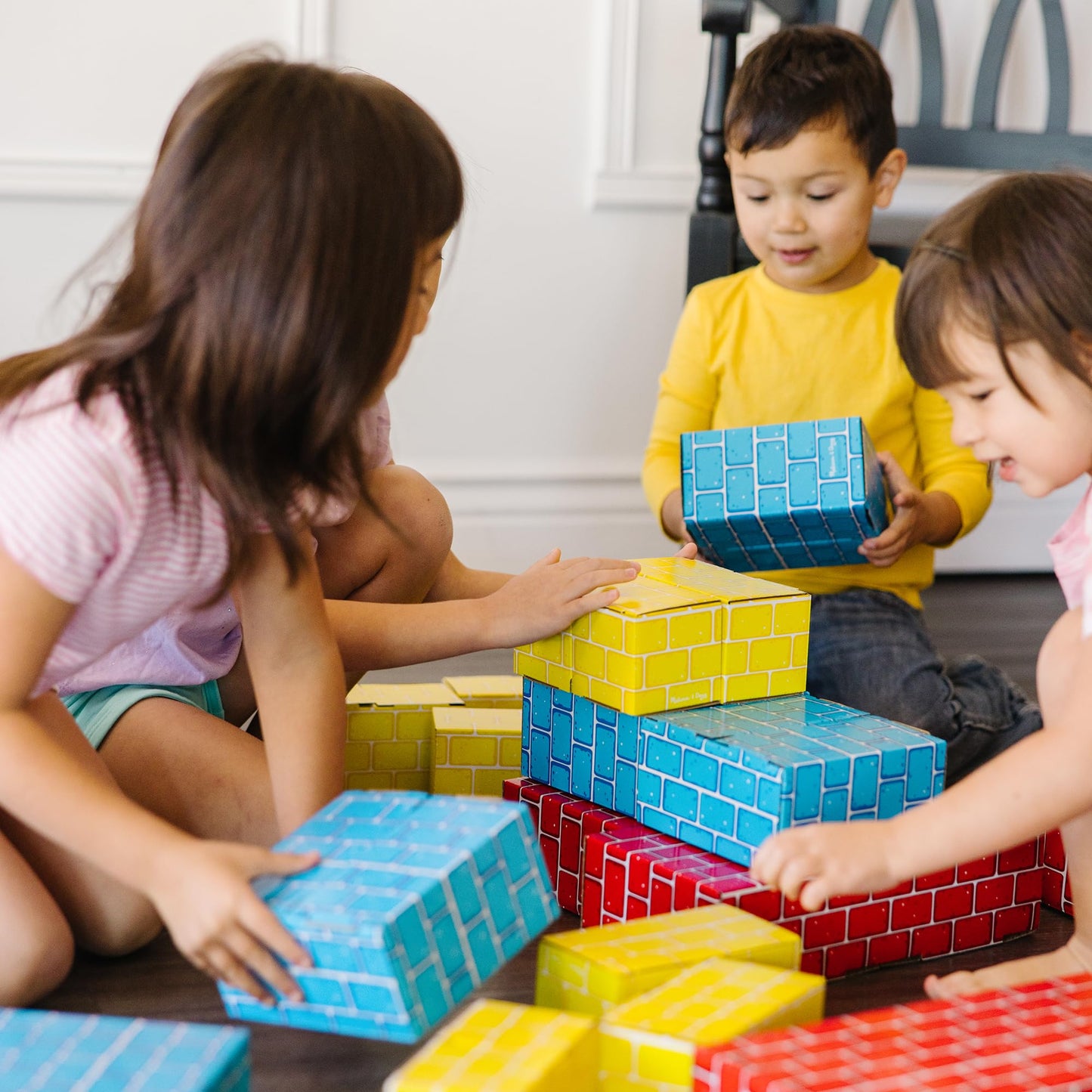 Melissa & Doug Extra-Thick Cardboard Building Blocks - 24 Blocks in 3 Sizes
