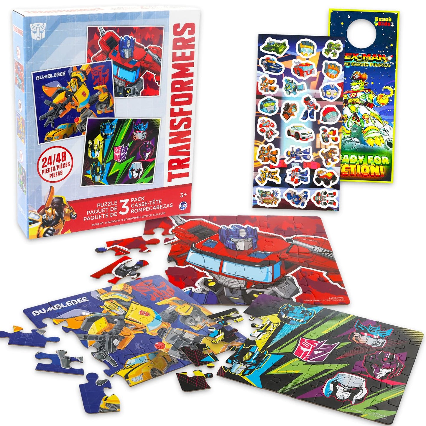 Transformers Jigsaw Puzzles for Kids, Ages 4-8 Bundle
