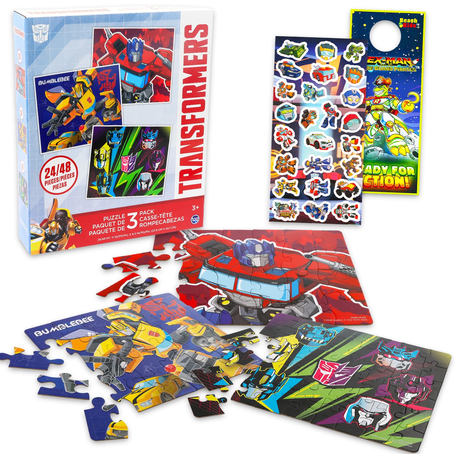 Transformers Jigsaw Puzzles for Kids, Ages 4-8 Bundle