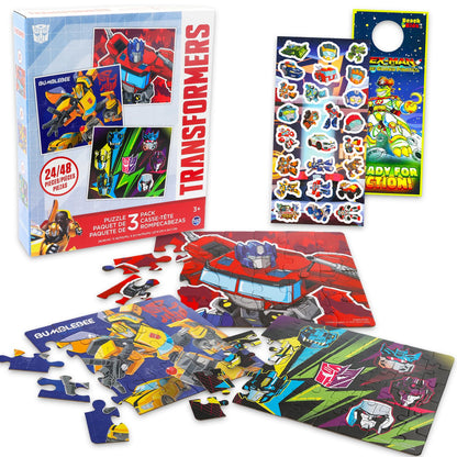 Transformers Jigsaw Puzzles for Kids, Ages 4-8 Bundle
