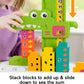 Fisher-Price Preschool Learning Toy Adding Alligator Counting Activity with 10 Stacking Blocks for Kids Ages 3+ Years