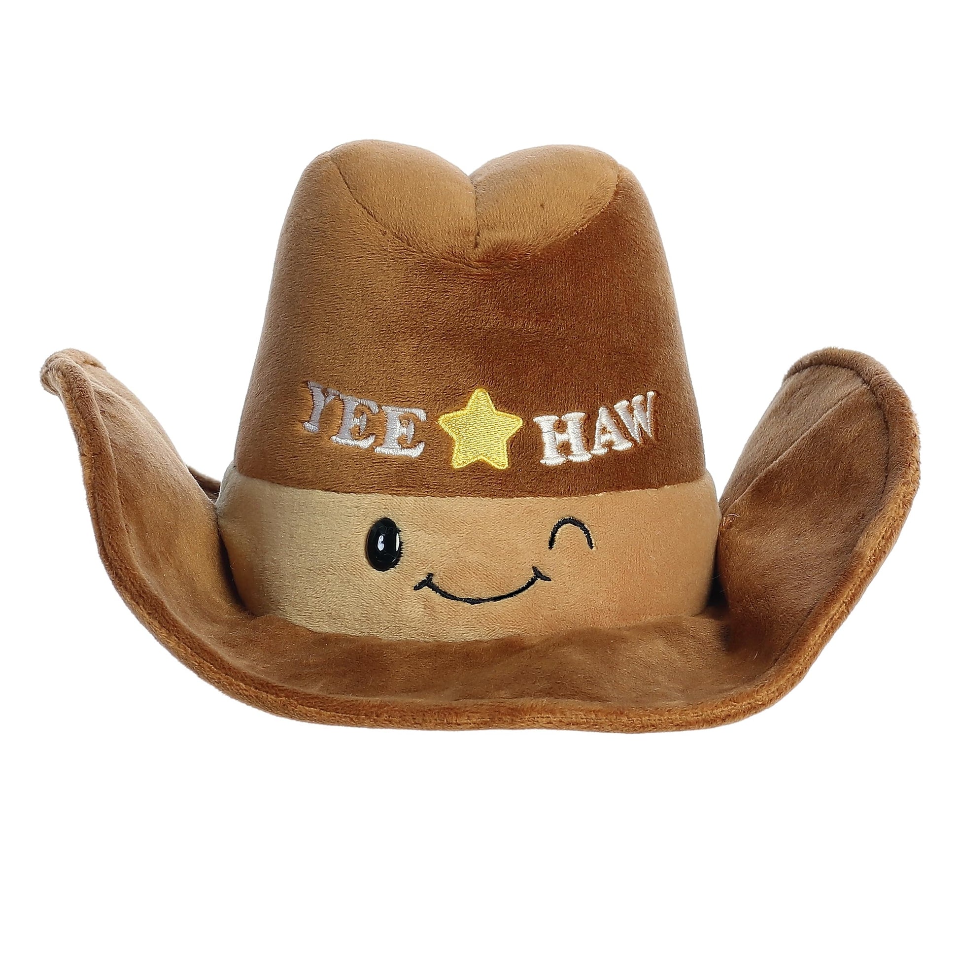 Aurora® Witty JUST Sayin'™ Yee Haw Cowboy Hat™ Stuffed Animal - Expressive Characters for Decorative Charm - Quirky Birthday Gifts for Kids and Adults