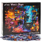 Witch's Magic Halloween Jigsaw Puzzle 550 Piece by Vermont Christmas Company - Fully Interlocking & Randomly Shaped Pieces - 24" x 18" - Family