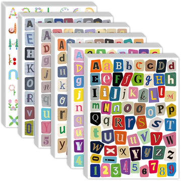 3184 PCS Vintage Letter Stickers Scrapbook Stickers, Magazine Alphabet Number Stickers, Self Adhesive Vinyl Letters Stickers for Journaling