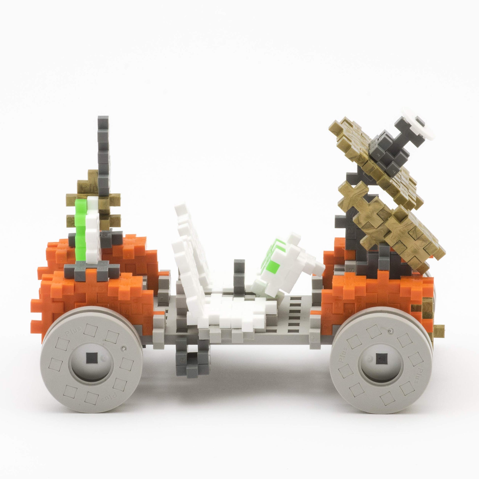PLUS PLUS GO! Lunar Rover, 200 Pieces - Model Space Vehicle Building Stem Toy, Interlocking Mini Hashtag Blocks for Kids - Birthday Gifts for Boys