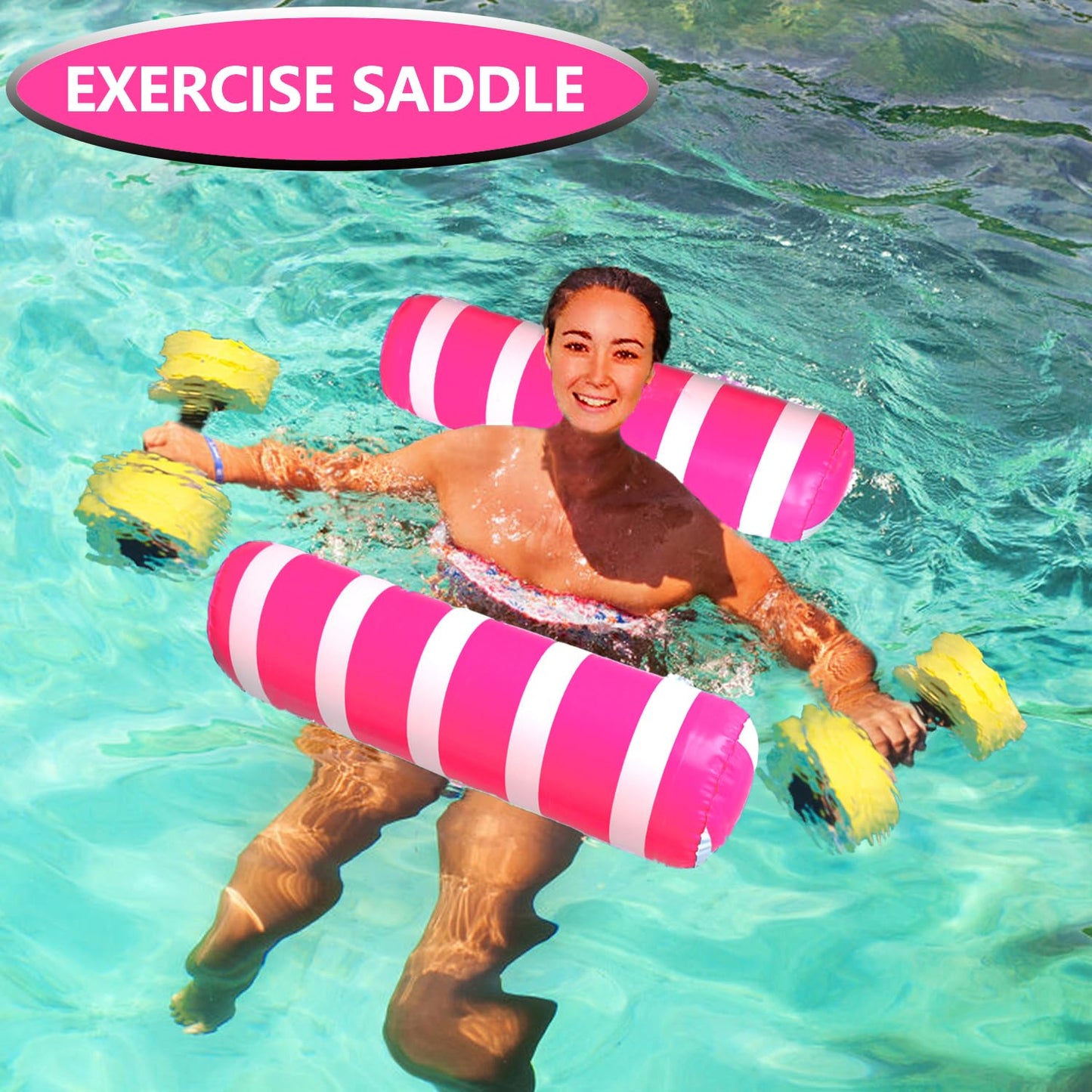 4 Pack Inflatable Pool Floats Adult Size Water Hammock,Floats for Swimming Pool,4-in-1 Multi-Purpose Pool Floating Toys,Pool Rafts Lounge Chairs