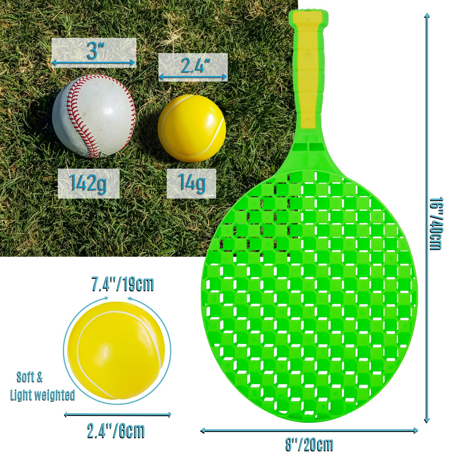 YESMARKS 24PCS Foam Baseballs, 2.4Inch Mini Baseballs, Sports Squeeze Balls, Soft Practice Baseball for Training, Kids Party Favor Toy, Sports Theme