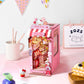 Hands Craft Hello Kitty Sweet Shop Book Nook Kit - Official Sanrio DIY Miniature Shelf Insert with Touch LED - 149-Piece 3D Puzzle for Adults & Teens