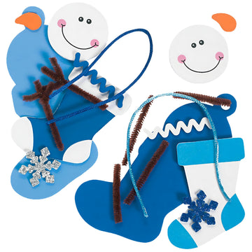 Winter Snowman Stocking Foam Ornament Craft Kit - Crafts for Kids and Fun Home Activities