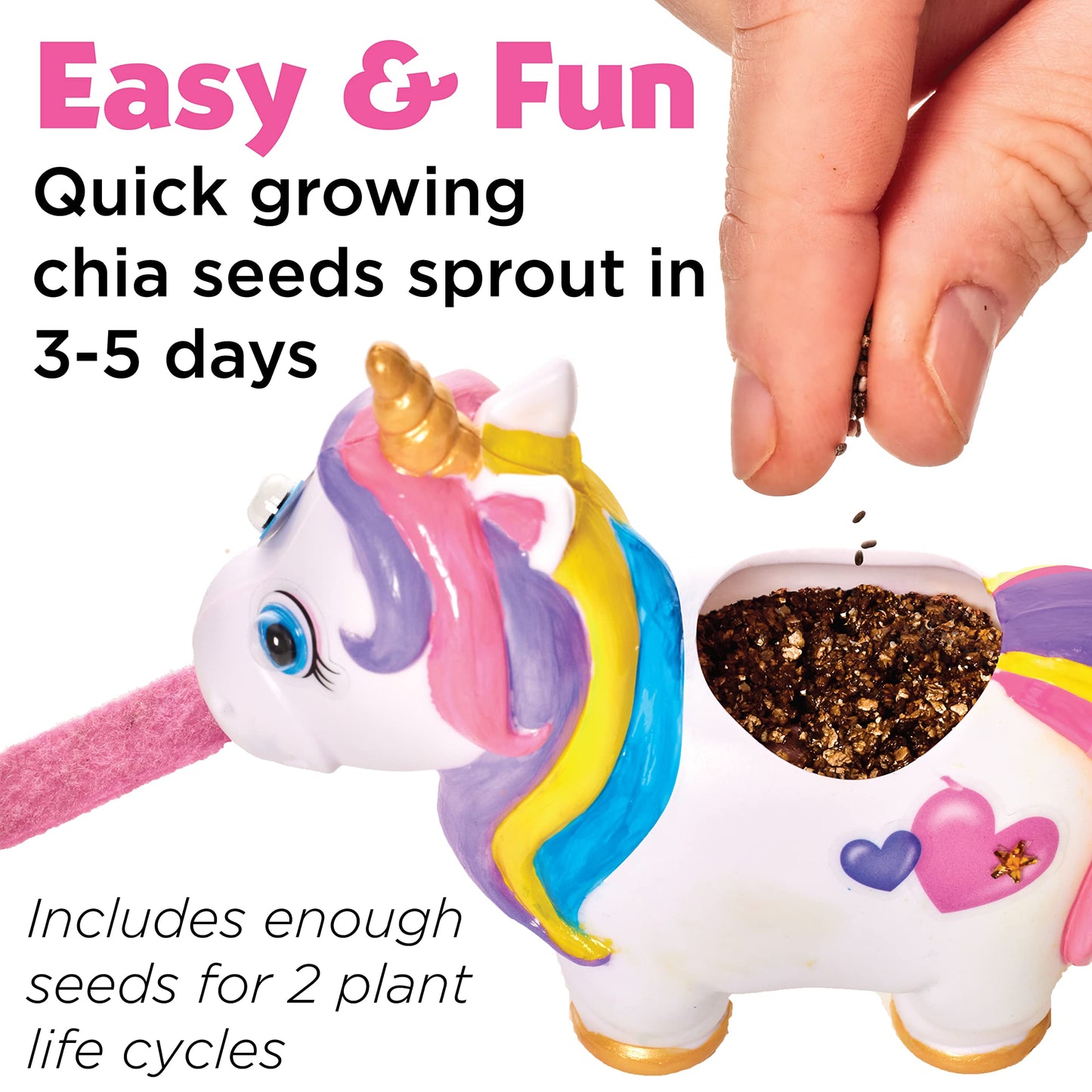 Creativity for Kids Unicorn Self-Watering Plant Pet, Unicorn Crafts for Girls, Summer Activities for Kids, DIY Garden Craft Kit (Ages 6+)