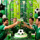 Soccer Party Decorations, 2 Pack Soccer Birthday Party Photo Booth Prop, Green Fringe Curtains Photo Streamers Backdrop for Sport Themed Birthday