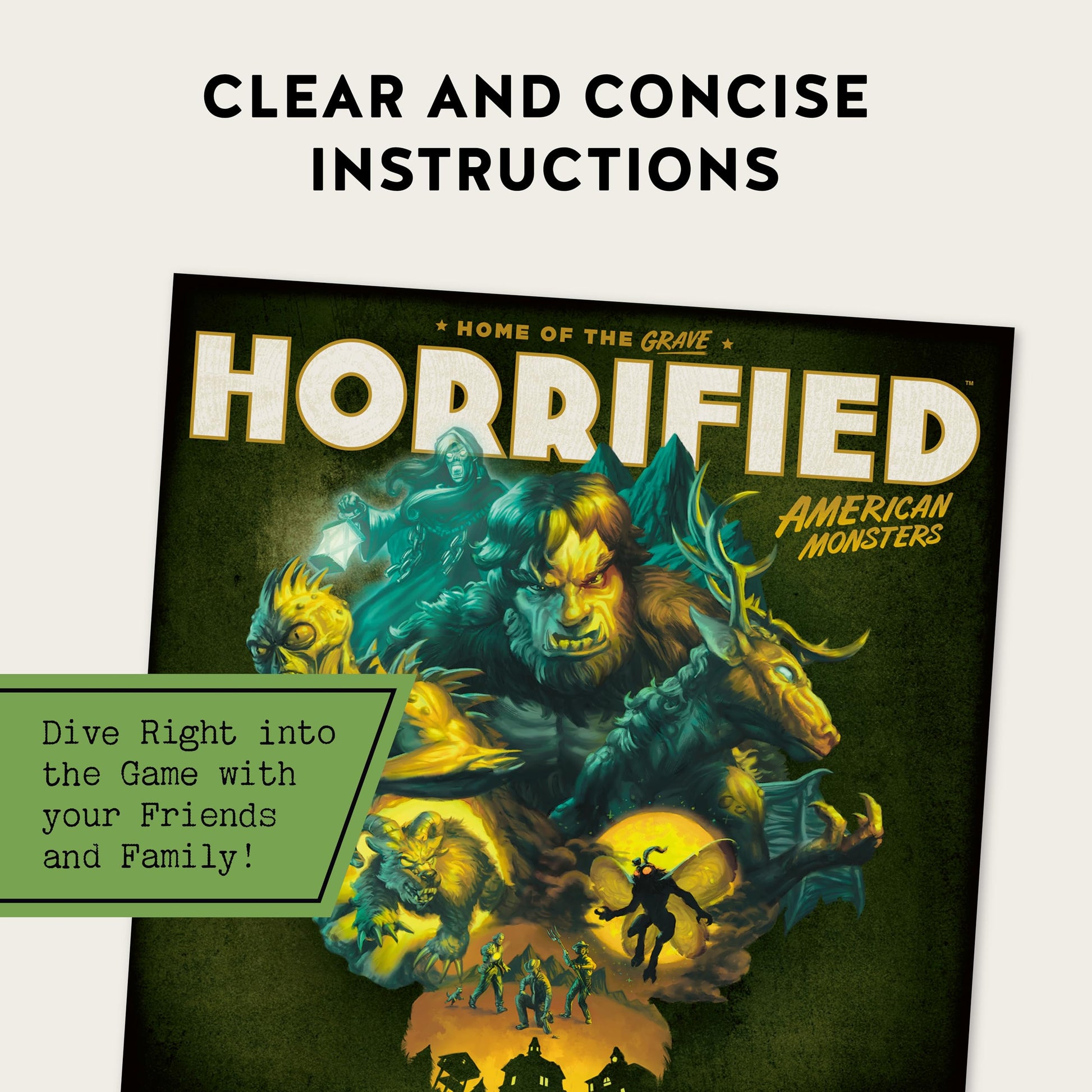 Ravensburger Horrified Games - American Monsters - Strategy Board Game - Boost Critical Thinking & Teamwork - Cooperative Gameplay - Unique Monster