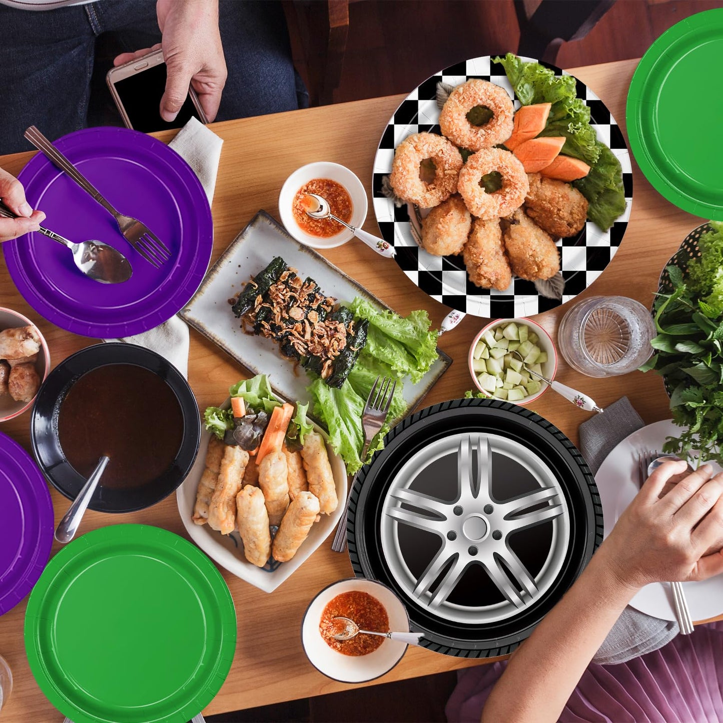 150pcs Monster Truck Paper Plates Napkins Monster Truck Birthday Party Decorations Paper Cups Disposable Tableware Set for Kids Party Supplies Serve