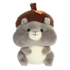 Aurora Festive Holiday Life in A Nutshell Squirrel Stuffed Animal - Seasonal Cheer - Heartwarming Gifts - Gray 8 Inches