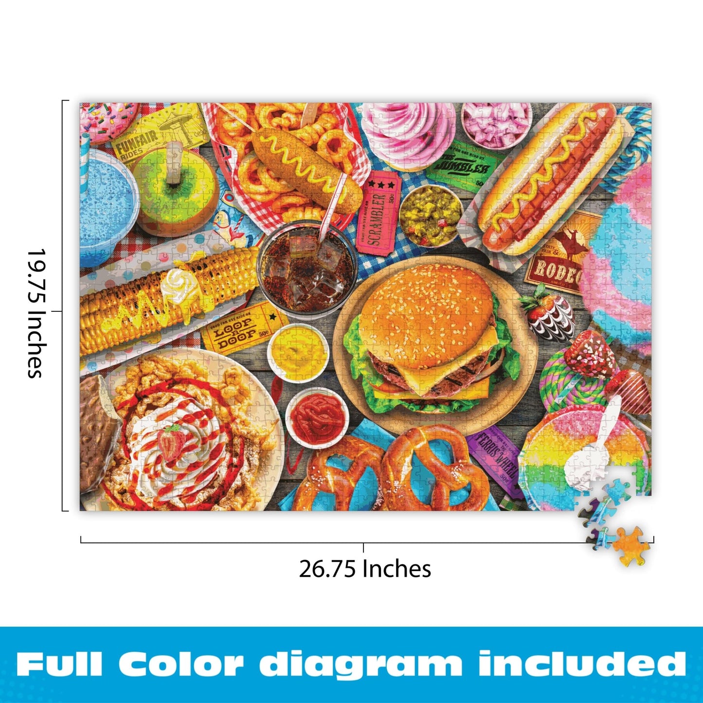 Buffalo Games - Fun Fair Food - 1000 Piece Jigsaw Puzzle for Adults