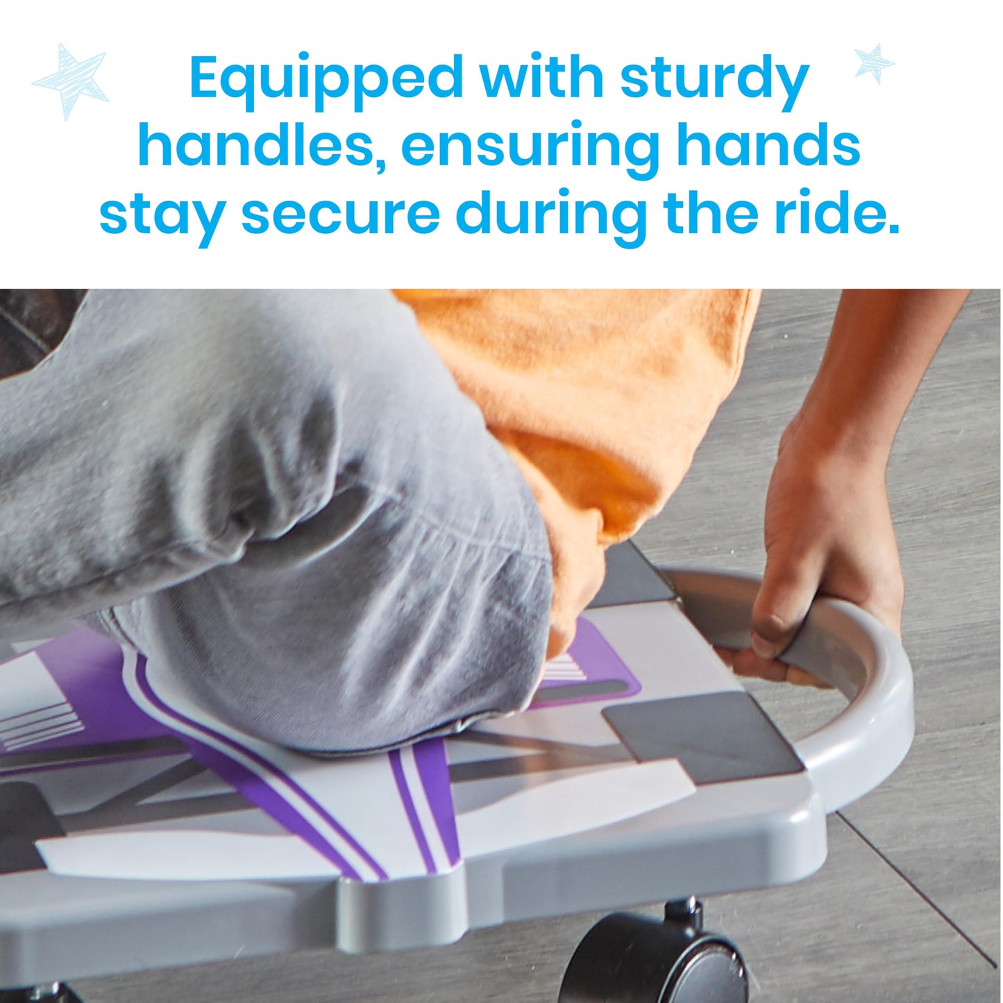 hand2mind Purple Speedway Racer Scooter Board, Gross Motor Toys, Ages 5+