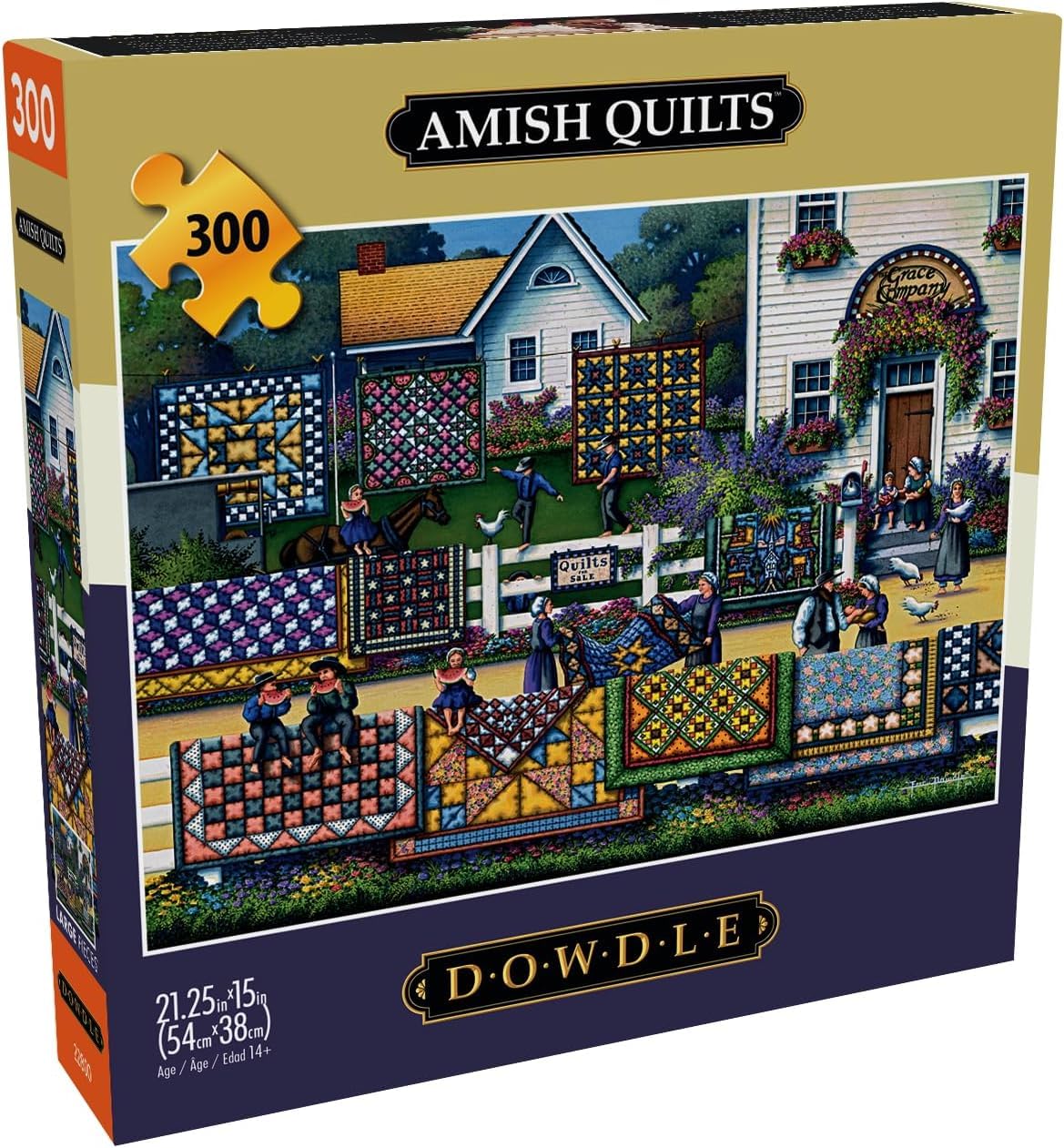 Buffalo Games - Eric Dowdle Amish Quilts - 300 Piece Puzzle for Adults