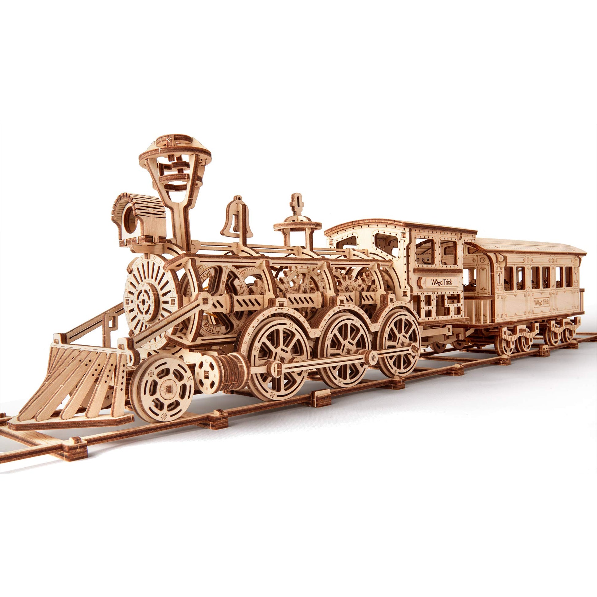 Wood Trick Toy Train Set 3D Wooden Puzzles for Adults to Build
