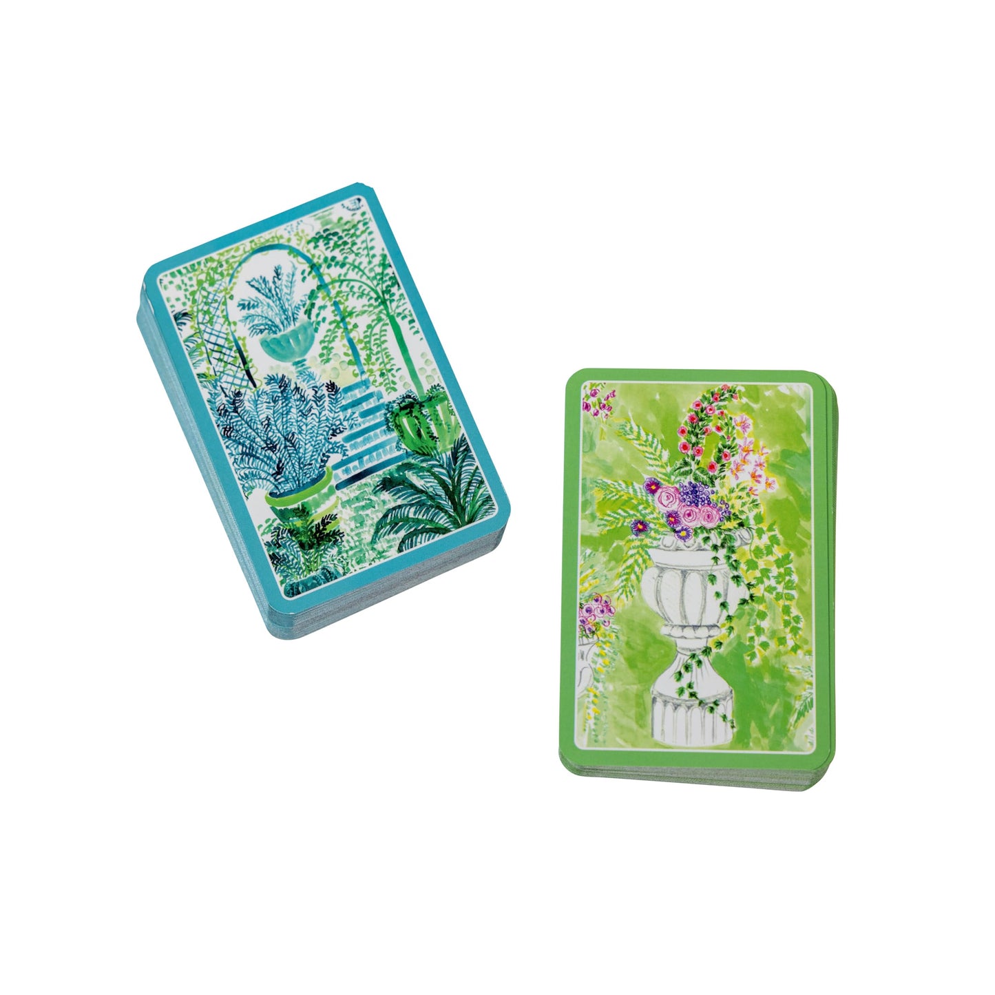 Caspari Large Type Bridge Playing Cards, Jardin de Luxembourg - Set of 2 Decks (PC149J)
