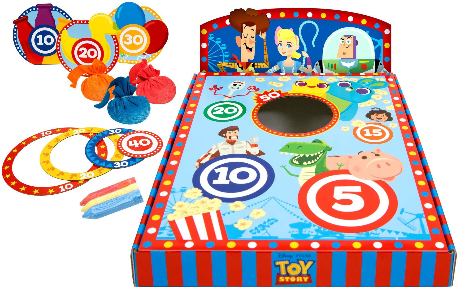Toy Story GFL62 Disney Pixar 4 Carnival Chalk Activity Games, Multi Color