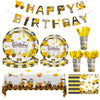 Cecnamt Construction Birthday Decorations, 170 Pcs Construction Birthday Party Supplies Including Banner, Plates, Cups, Napkins, Cutlery
