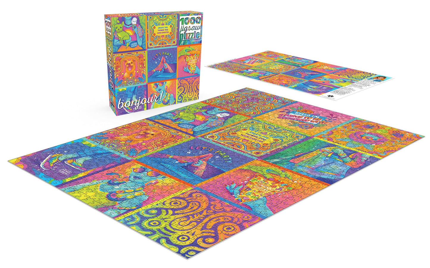 Buffalo Games - Neon Collage - 1000 Piece Jigsaw Puzzle for Adults