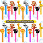 24PCS Animal Bubble Wands for Wild One Birthday Baby Shower Decorations Safari Jungle Theme Party Favors Supplies, Pinata Suffer, Goodie Bags Filler