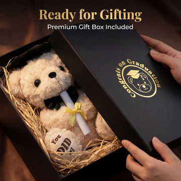 Numyawl 2026 Graduation Bear with Gift Box, 8 Inch Plush Teddy Bear for Kindergarten & Preschool Graduates, Soft Commemorative Keepsake with Cap