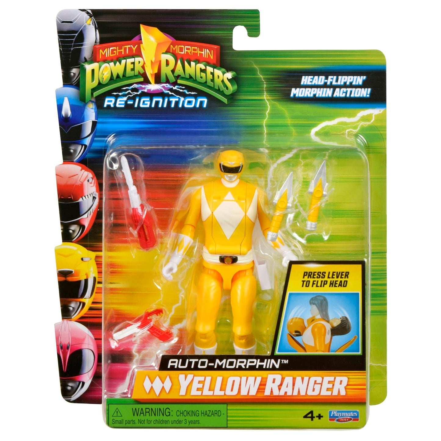 Power Rangers Mighty Morphin Re-Ignition - Auto-Morphin Yellow Ranger Action Figure by Playmates Toys