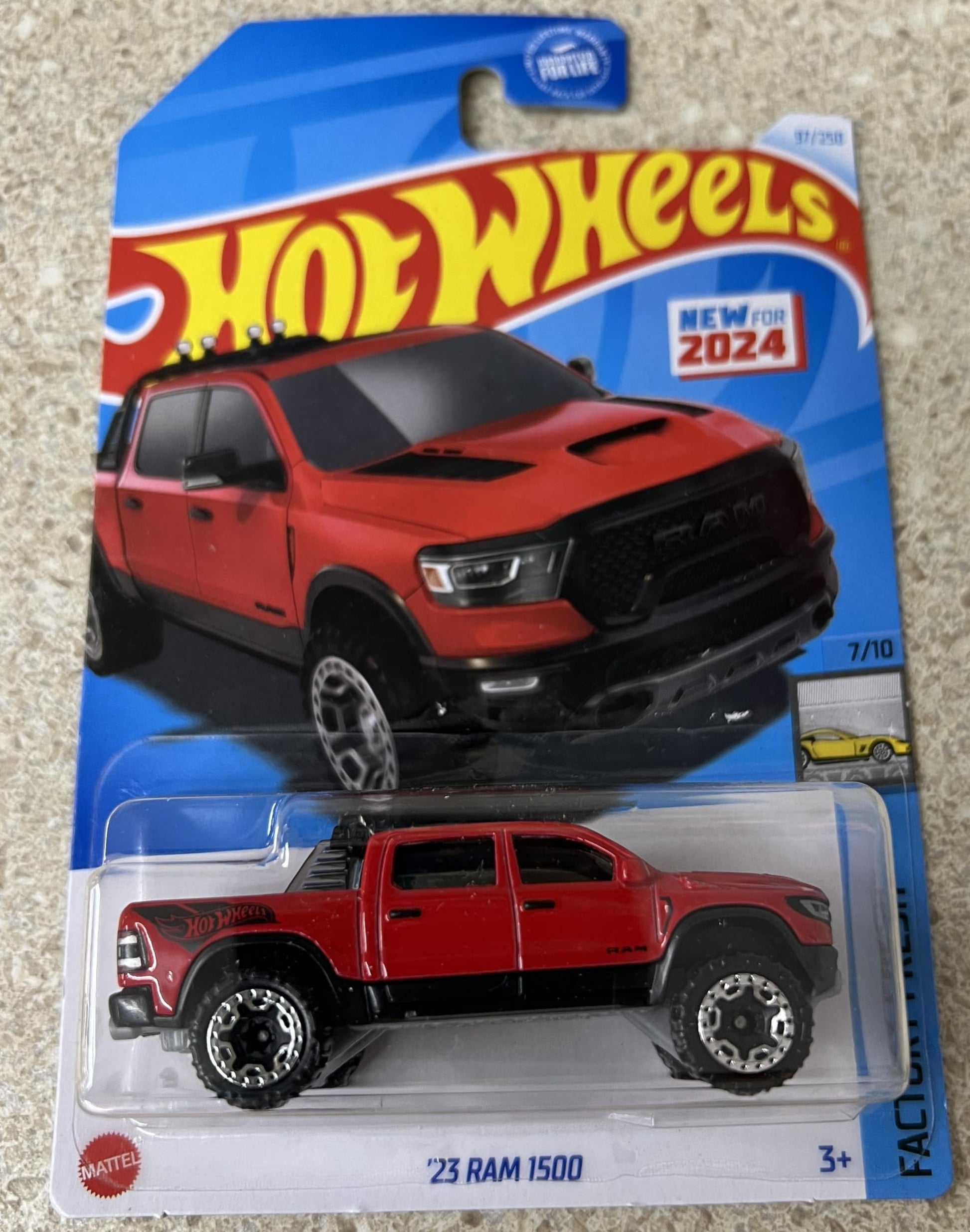 Hot Wheels Red 23 Ram 1500 97/250 Factory Fresh 7/10 New for 2024 (1:64 Scale)