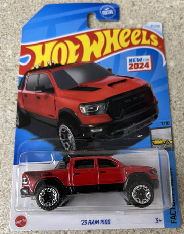 Hot Wheels Red 23 Ram 1500 97/250 Factory Fresh 7/10 New for 2024 (1:64 Scale)