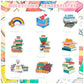 9 PCS Book Honeycomb Centerpieces Table Decorations Books Table Centerpieces for Books Party Supplies Reading Birthday Party Decorations Library
