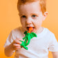 Baby Banana® Dragon Training Teether Toothbrush for Babies and Toddlers, Flexable Silicone with Soft Bristles for Soothing Gums and Cleaning Teeth